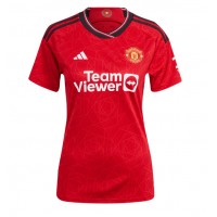 Camiseta Manchester United Manuel Ugarte #25 Primera Equipación para mujer 2024-25 manga corta